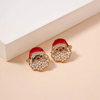 Christmas Santa Claus Pearls Stud Earrings by Frem