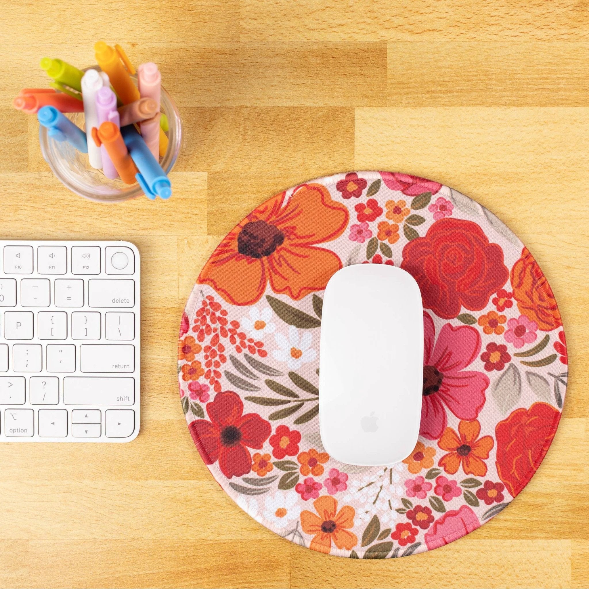Elyse Breanne Design - Rosewood Blooms Mousepad by Elyse Breanne Design