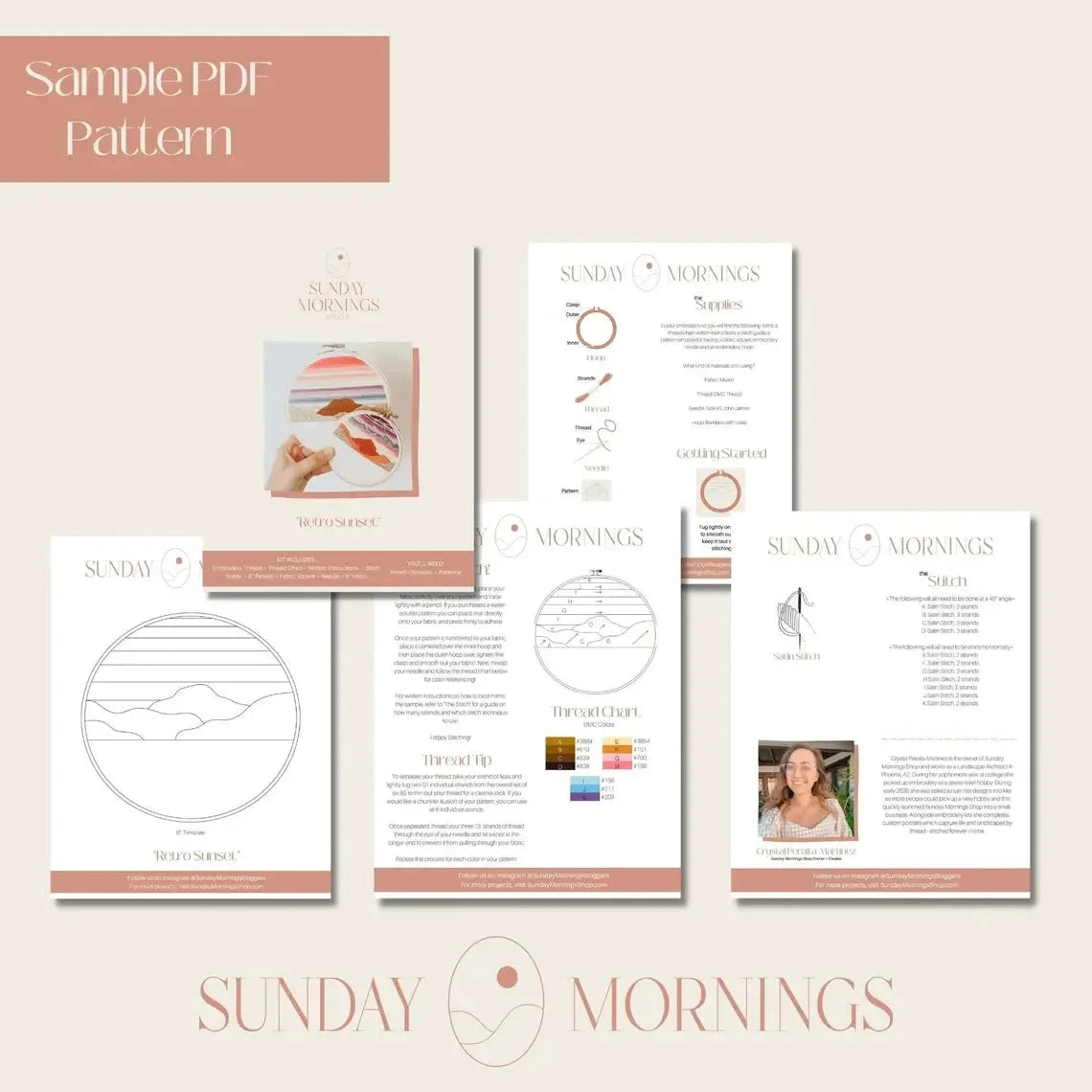 Sunday Mornings Shop LLC - Intermediate Embroidery Kit | Slice of Love by Sunday Mornings Shop LLC