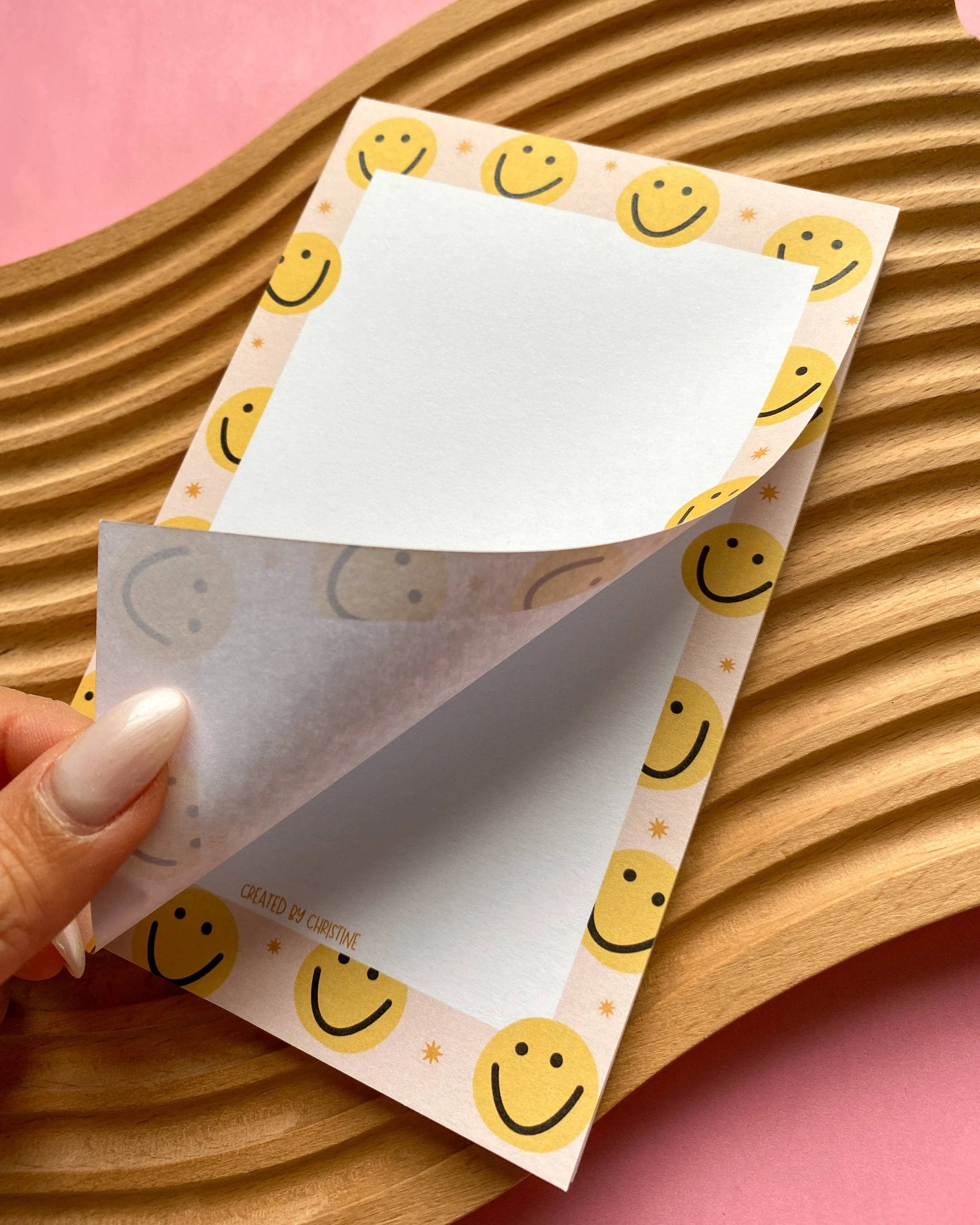 Created By Christine - Smiley Face Notepad 4x6" by Created By Christine