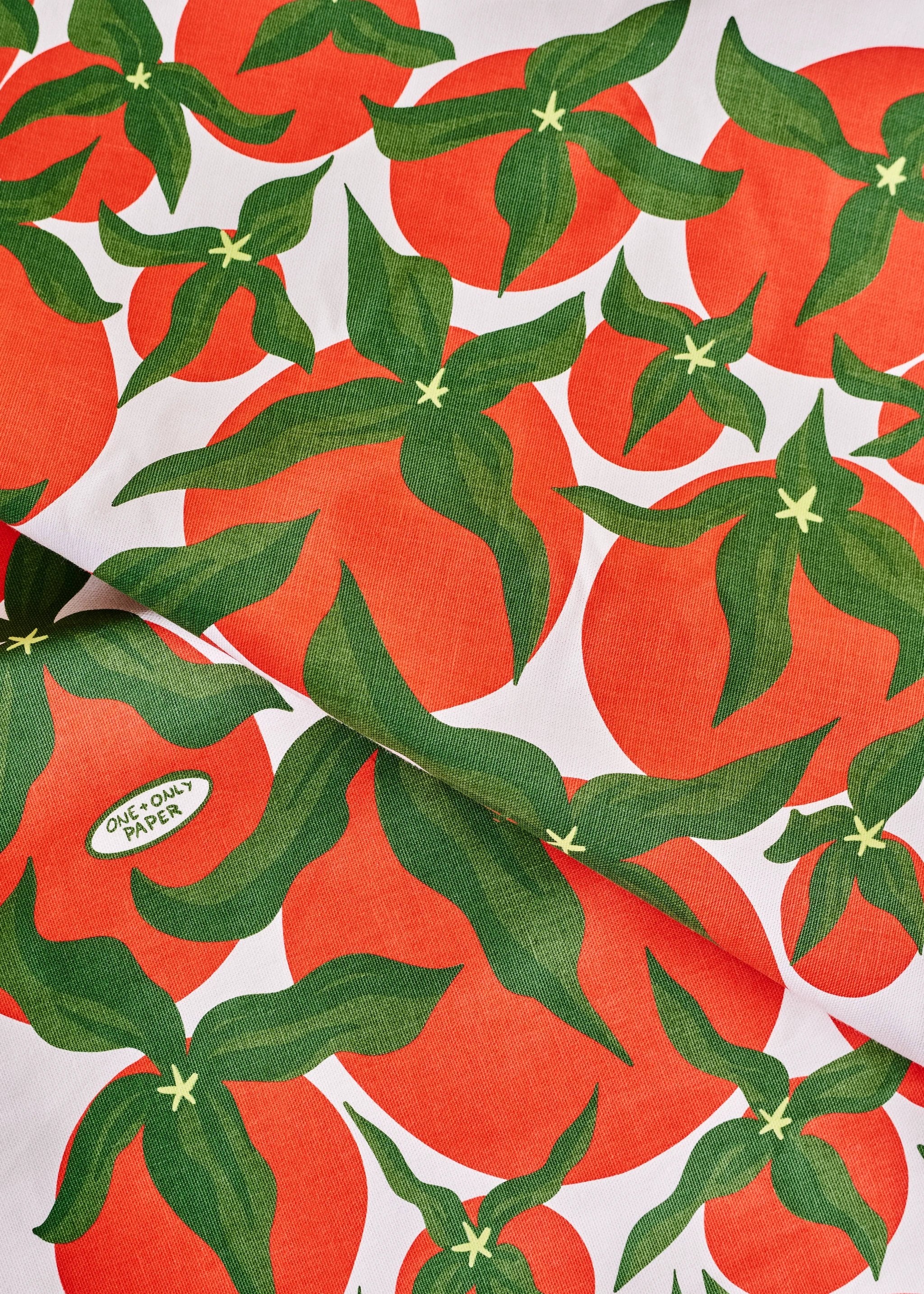 One & Only Paper - Pomodoro Tomato Red Illustration Tea Towel by One & Only Paper