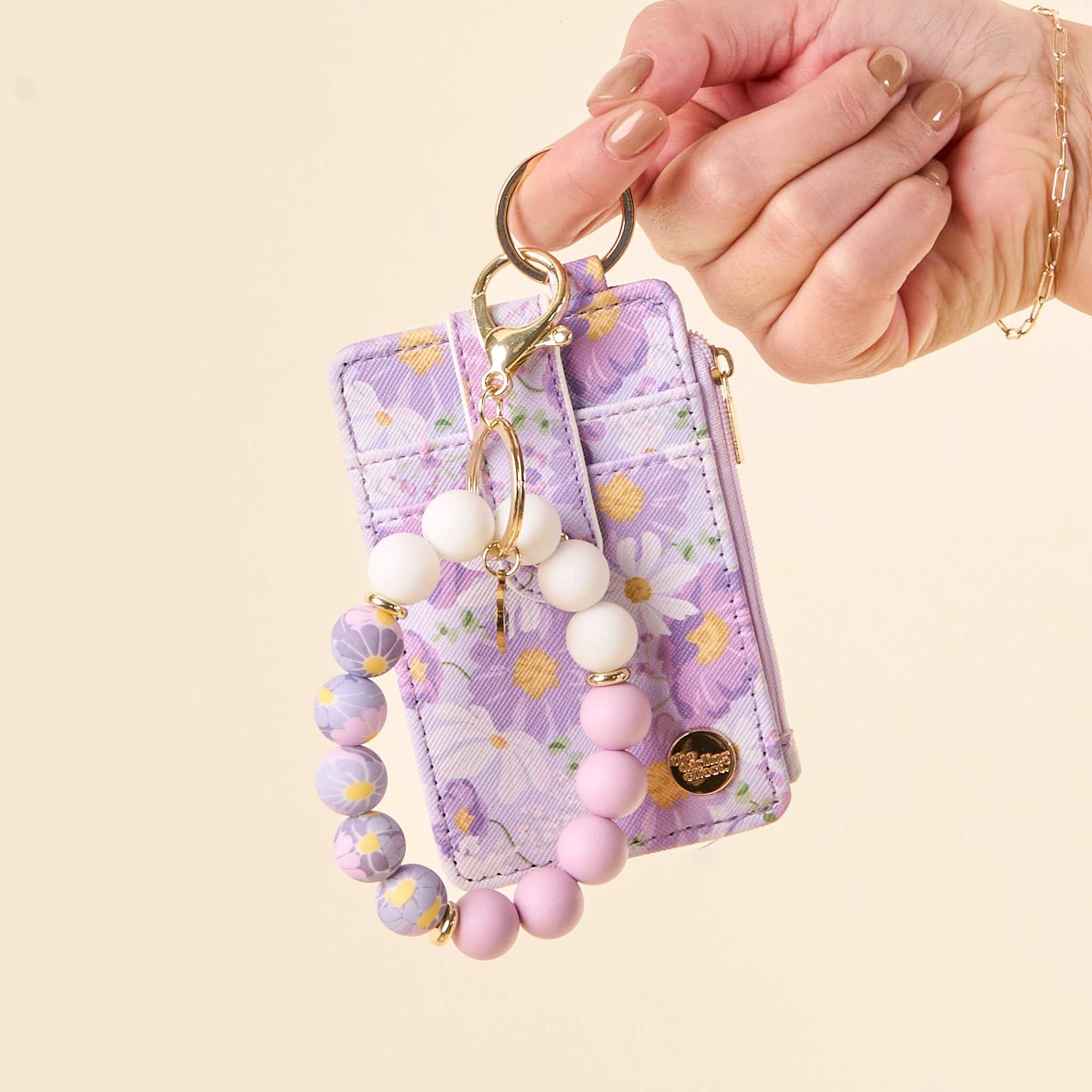The Darling Effect - Hands-Free Keychain Wristlet-Lilac Bloom by The Darling Effect