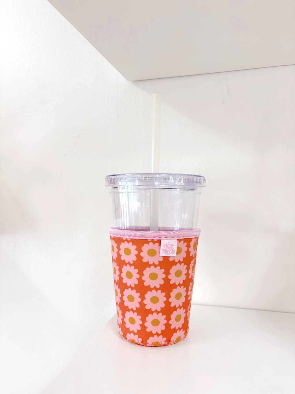 Elle Nicole - Coffee Cup Cover - Boho Florals - Iced Drink Sleeve - Large / 24oz by Elle Nicole