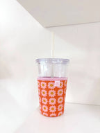 Elle Nicole - Coffee Cup Cover - Boho Florals - Iced Drink Sleeve - Large / 24oz by Elle Nicole