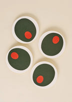 One & Only Paper - Pimento Olive Coasters | Set of Four by One & Only Paper