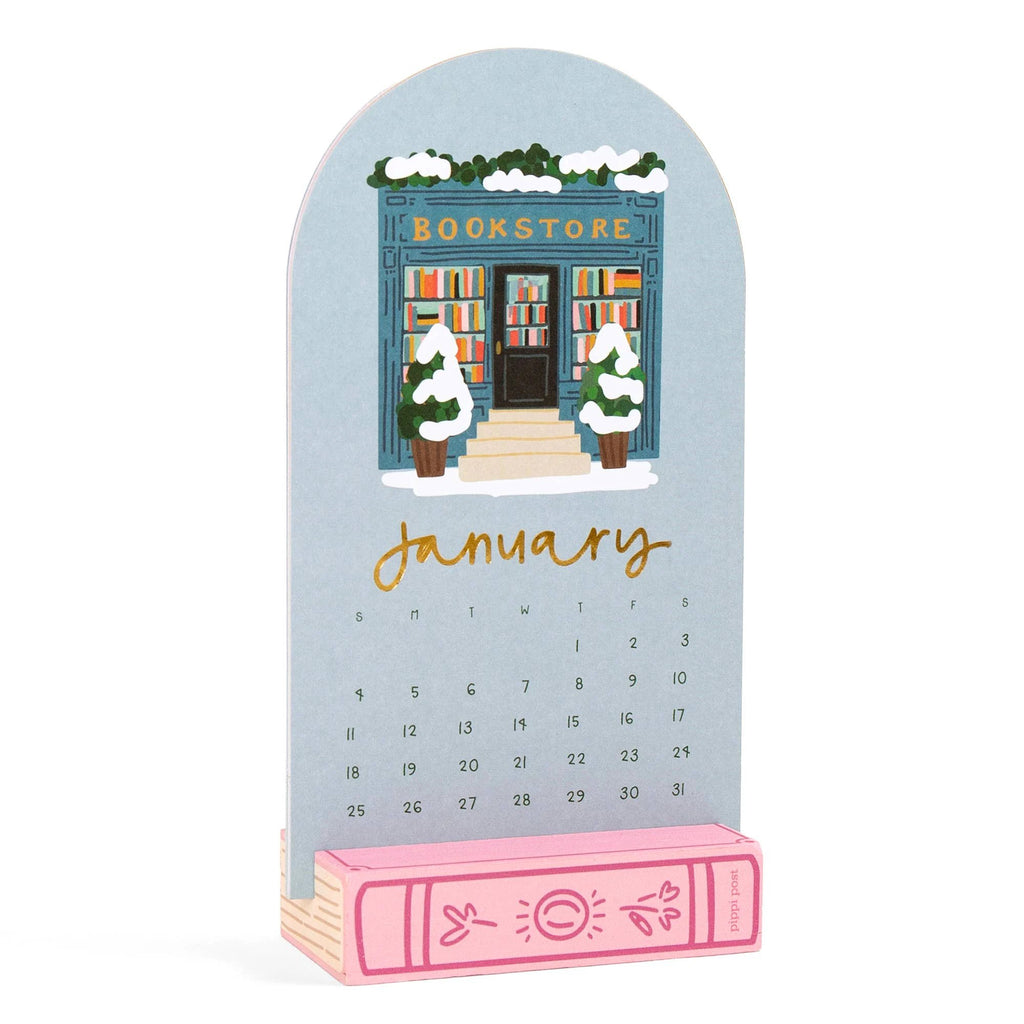 Pippi Post - Book Lover's 2026 Mini Desk Calendar by Pippi Post