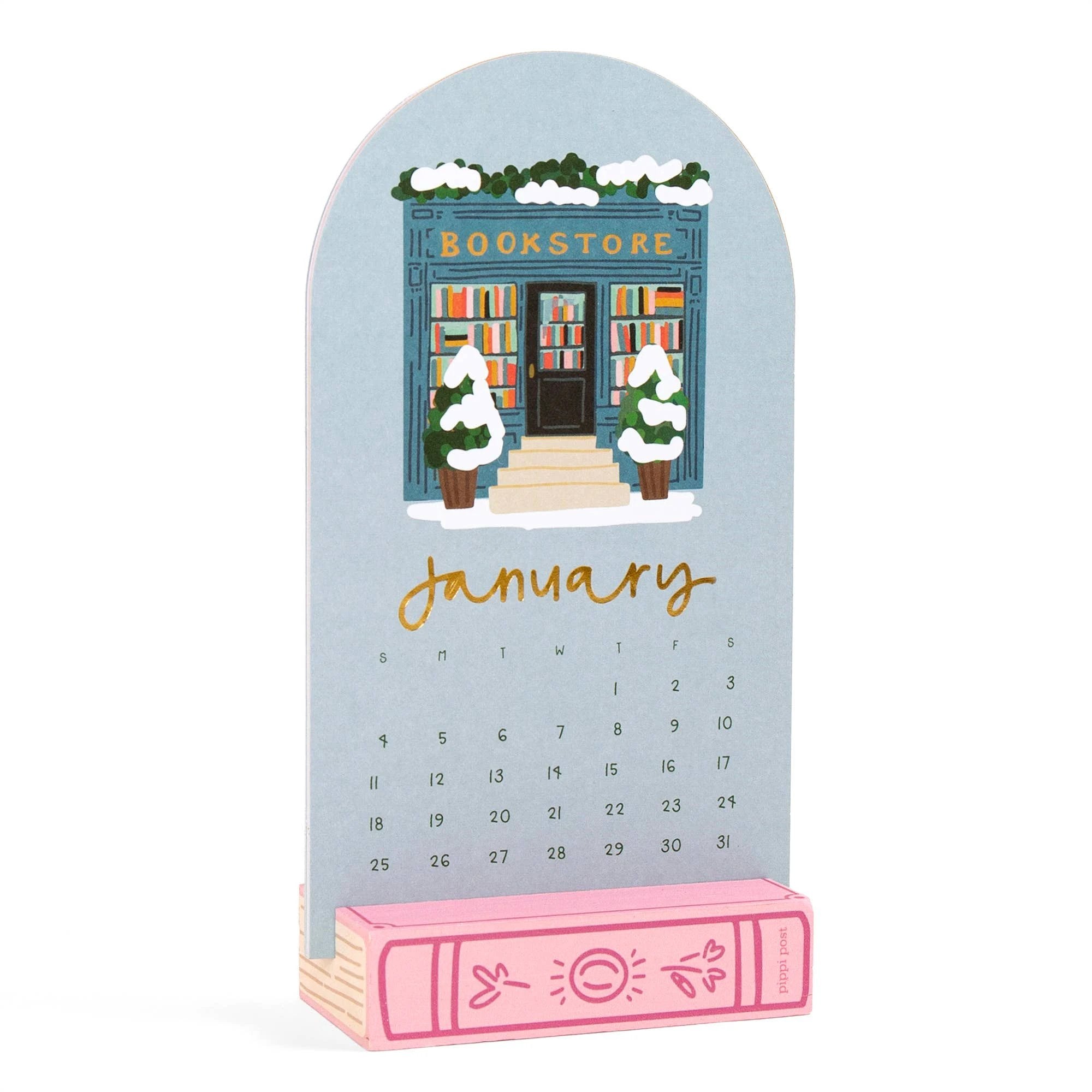 Pippi Post - Book Lover's 2026 Mini Desk Calendar by Pippi Post