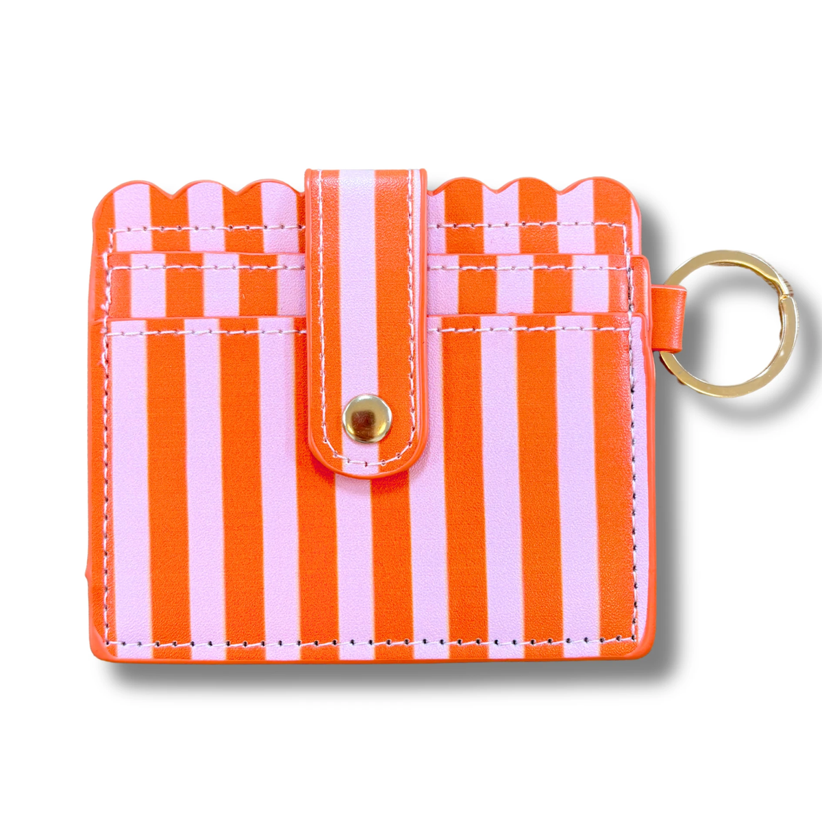 Elle Nicole - Wallet - Pink & Orange Stripes by Elle Nicole