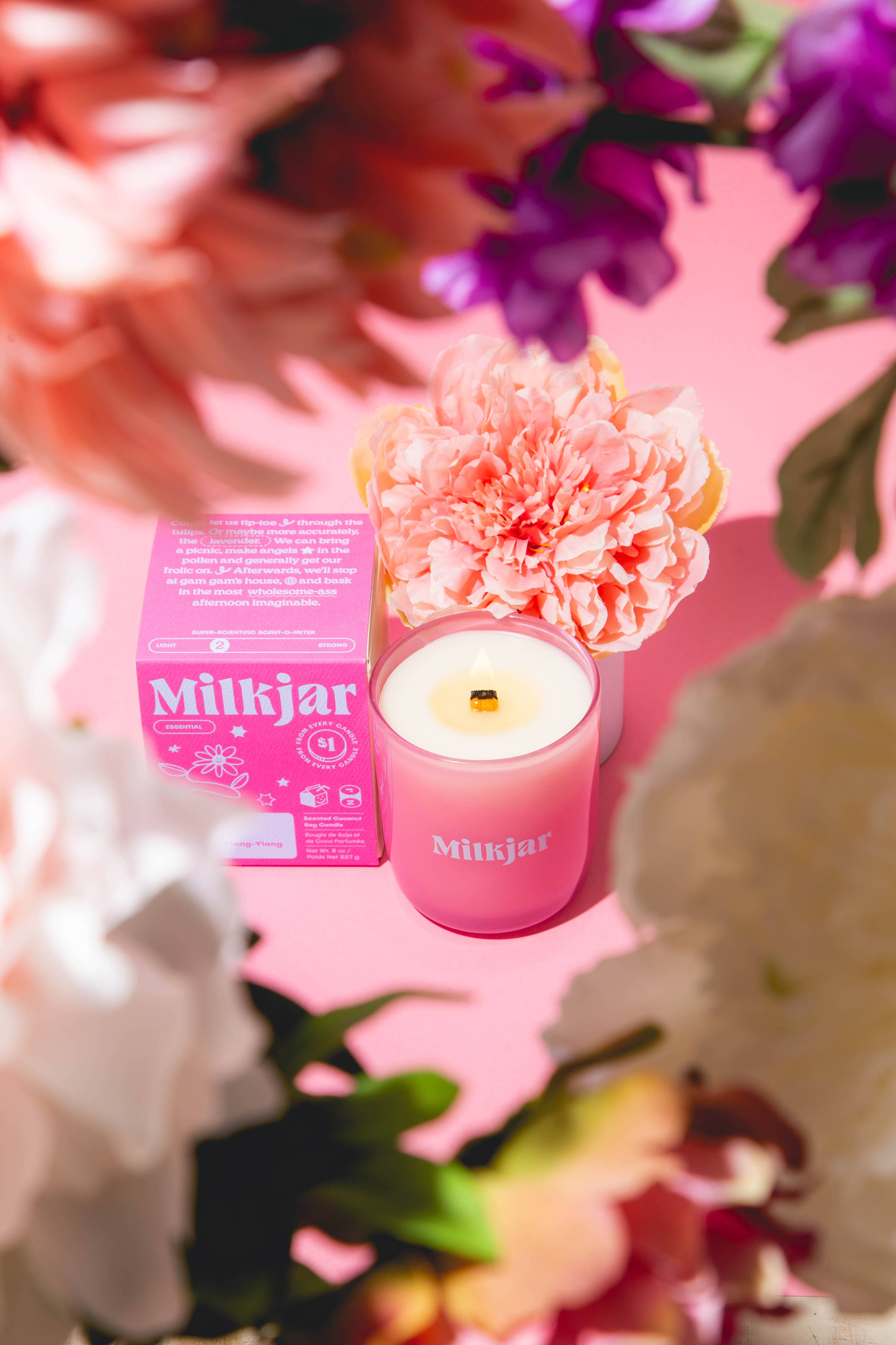 Milk Jar Candle Co. - Bloom - Essential Oil Coconut Soy 8oz Candle