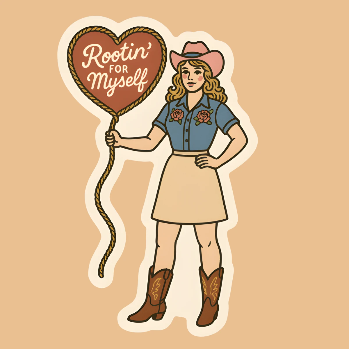 inviting affairs paperie - Rootin' for Myself Sticker by inviting affairs paperie