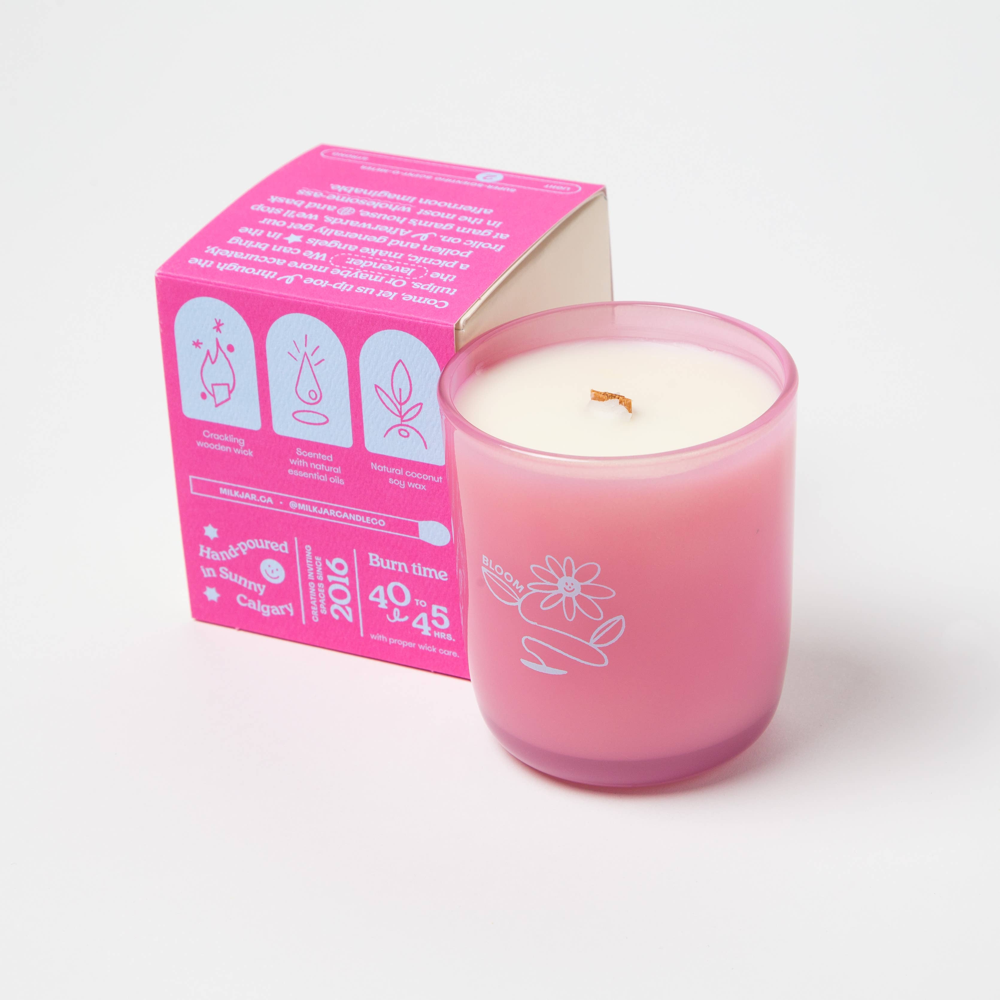 Milk Jar Candle Co. - Bloom - Essential Oil Coconut Soy 8oz Candle