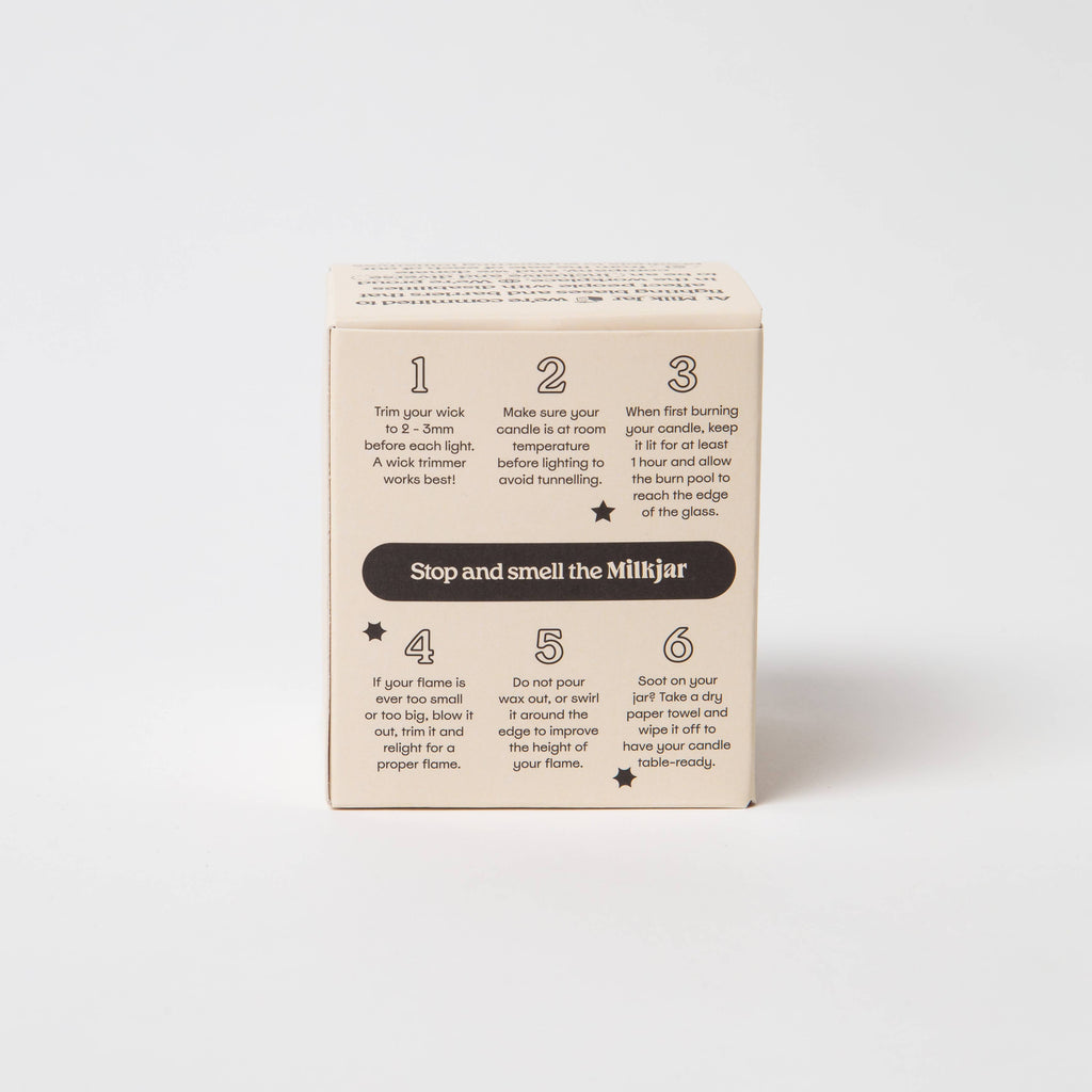 Milk Jar Candle Co. - Bohemia - Lemongrass, Lavender & Sage Coconut Soy 8oz Candle