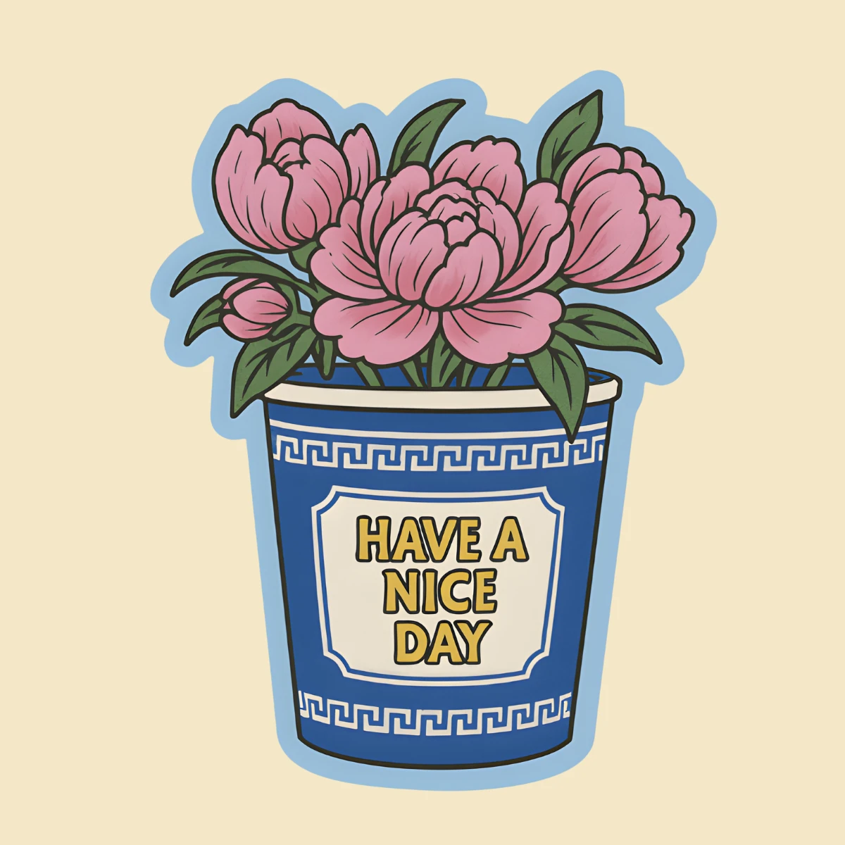 inviting affairs paperie - NYC To-Go Coffee Cup Sticker – Floral Urban Aesthetic by inviting affairs paperie