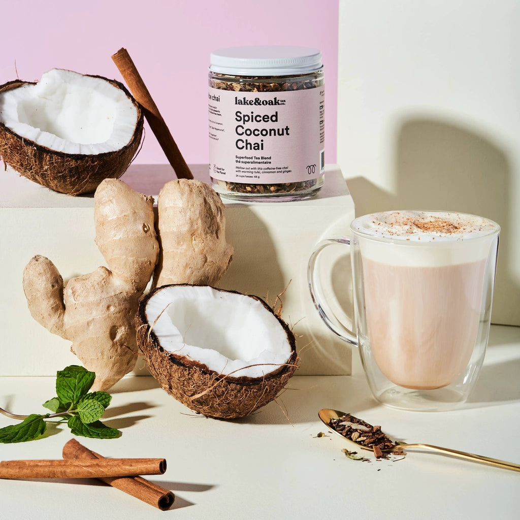Lake & Oak Tea Co. - Spiced Coconut Chai - Superfood Tea Blend - Pyramid Tea Bags by Lake & Oak Tea Co.