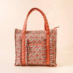 The Darling Effect - The Everyday Quilted Tote Bag-Everbloom Dusty Rose by The Darling Effect