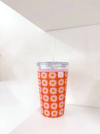 Elle Nicole - Coffee Cup Cover - Boho Florals - Iced Drink Sleeve - Large / 24oz by Elle Nicole