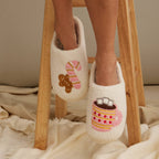 Gingerbread Man & Hot Chocolate Fuzzy Slippers by Frem