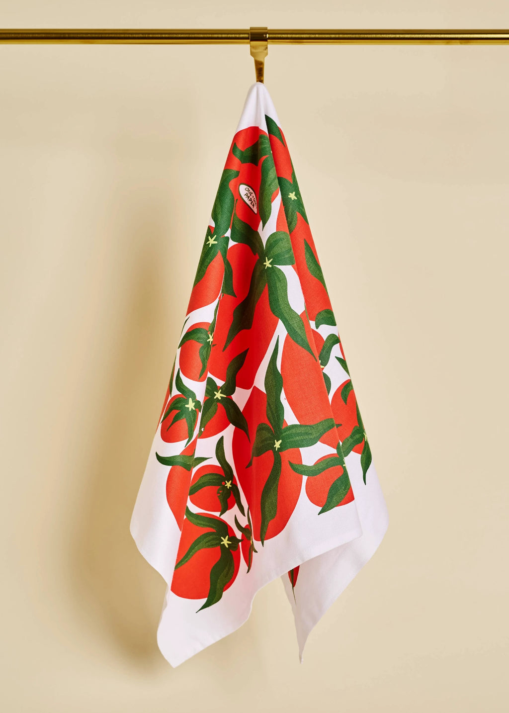 One & Only Paper - Pomodoro Tomato Red Illustration Tea Towel by One & Only Paper