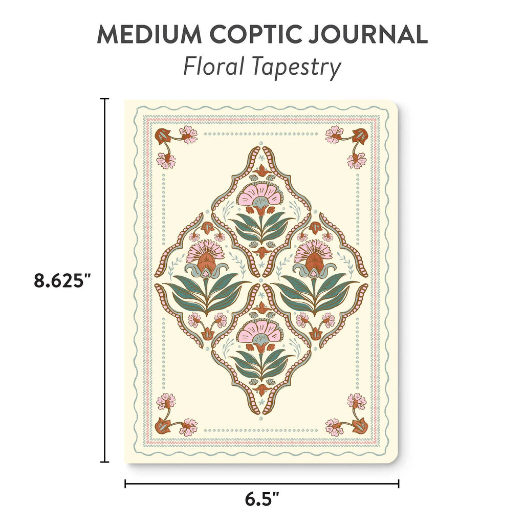 Studio Oh! - Floral Tapestry Medium Coptic-Bound Journal by Studio Oh!