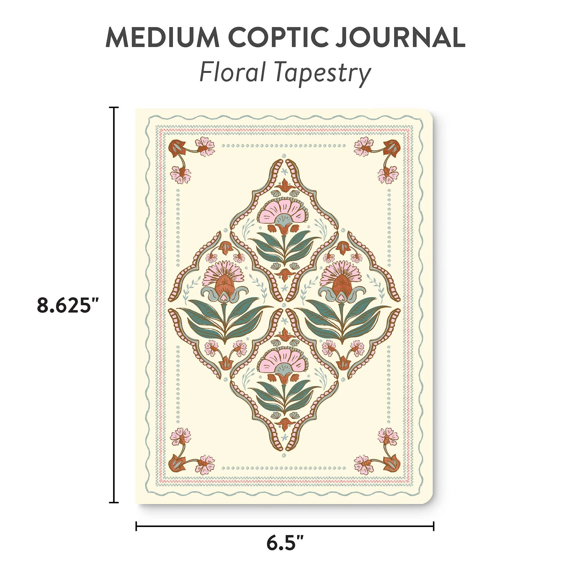 Studio Oh! - Floral Tapestry Medium Coptic-Bound Journal by Studio Oh!