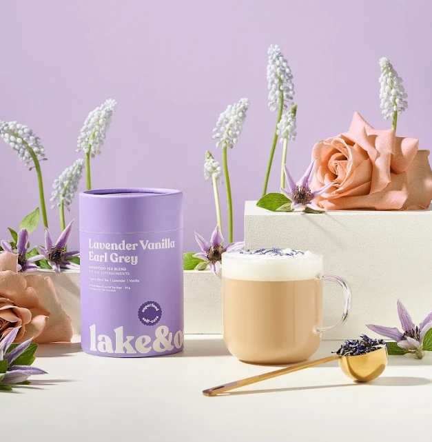 Lake & Oak Tea Co. - Lavender Vanilla Earl Grey - Superfood Tea Blend - Pyramid Tea Bags by Lake & Oak Tea Co.