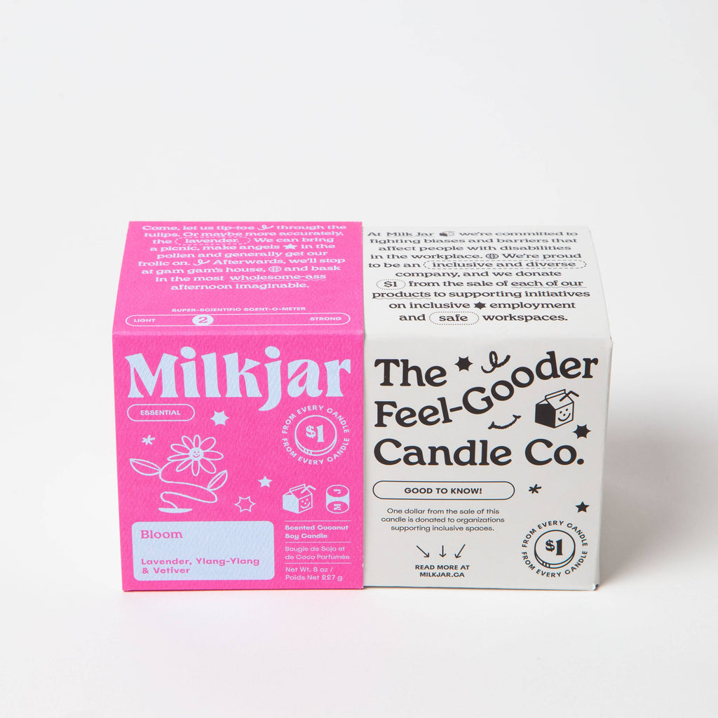 Milk Jar Candle Co. - Bloom - Essential Oil Coconut Soy 8oz Candle