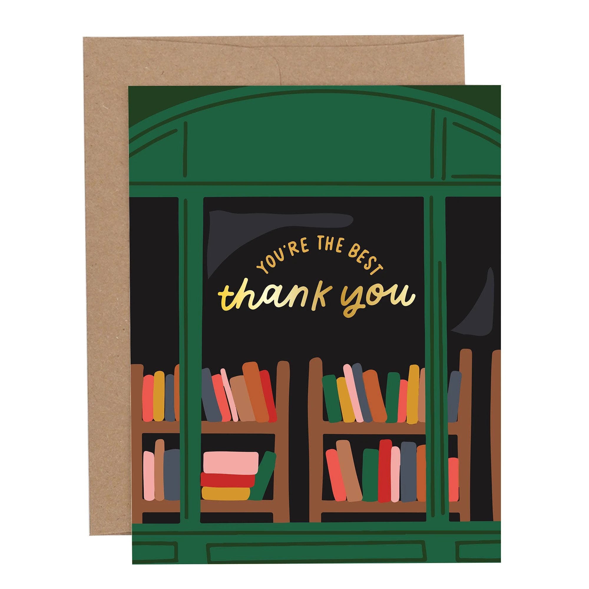 Pippi Post - Bookstore Thank You Greeting Card by Pippi Post