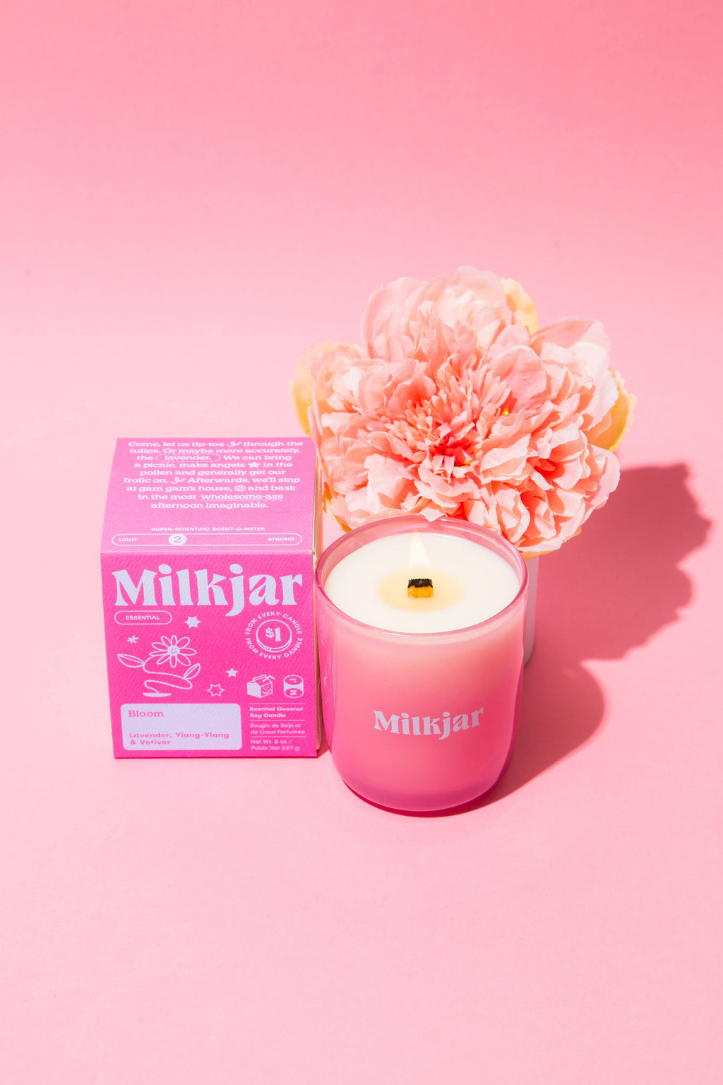 Milk Jar Candle Co. - Bloom - Essential Oil Coconut Soy 8oz Candle
