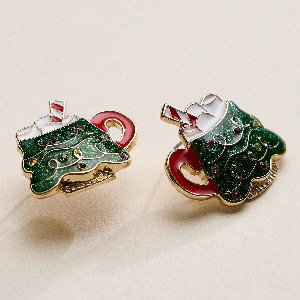 Christmas Tree Mug Stud Earrings by Frem