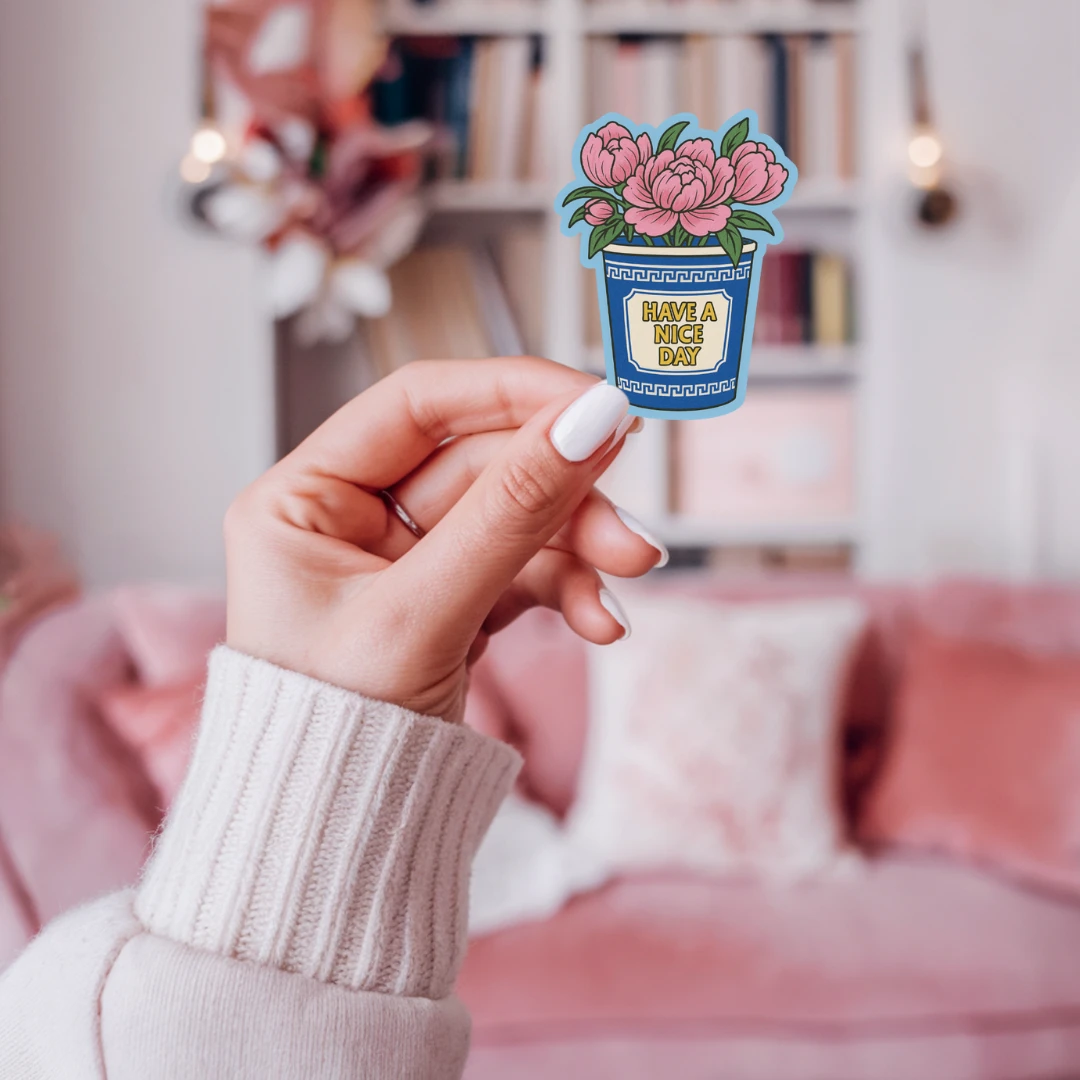 inviting affairs paperie - NYC To-Go Coffee Cup Sticker – Floral Urban Aesthetic by inviting affairs paperie