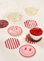 One & Only Paper - Peach and Tomato Smile Coasters - Set of Four by One & Only Paper