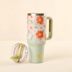 The Darling Effect - 40 oz Lifestyle Flip Straw Tumbler-Bouquet Beauty Sage by The Darling Effect