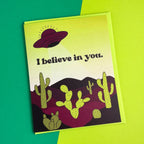 Boss Dotty Paper Co. - I Believe in You Card UFO Encouragement Card by Boss Dotty Paper Co.
