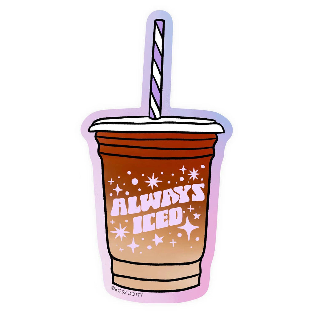 Boss Dotty Paper Co. - Iced Coffee Sticker by Boss Dotty Paper Co.