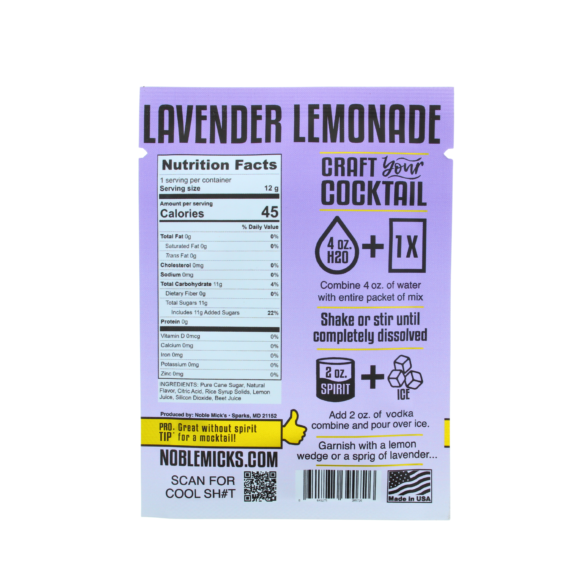 Lavender Lemonade Single-Serve Craft Cocktail