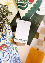 One & Only Paper - Celestial Swans Green Tea Towel by One & Only Paper