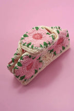 JOSSLYN by wall to wall - Crochet Floral Hair Claw Clip-Rose by JOSSLYN by wall to wall
