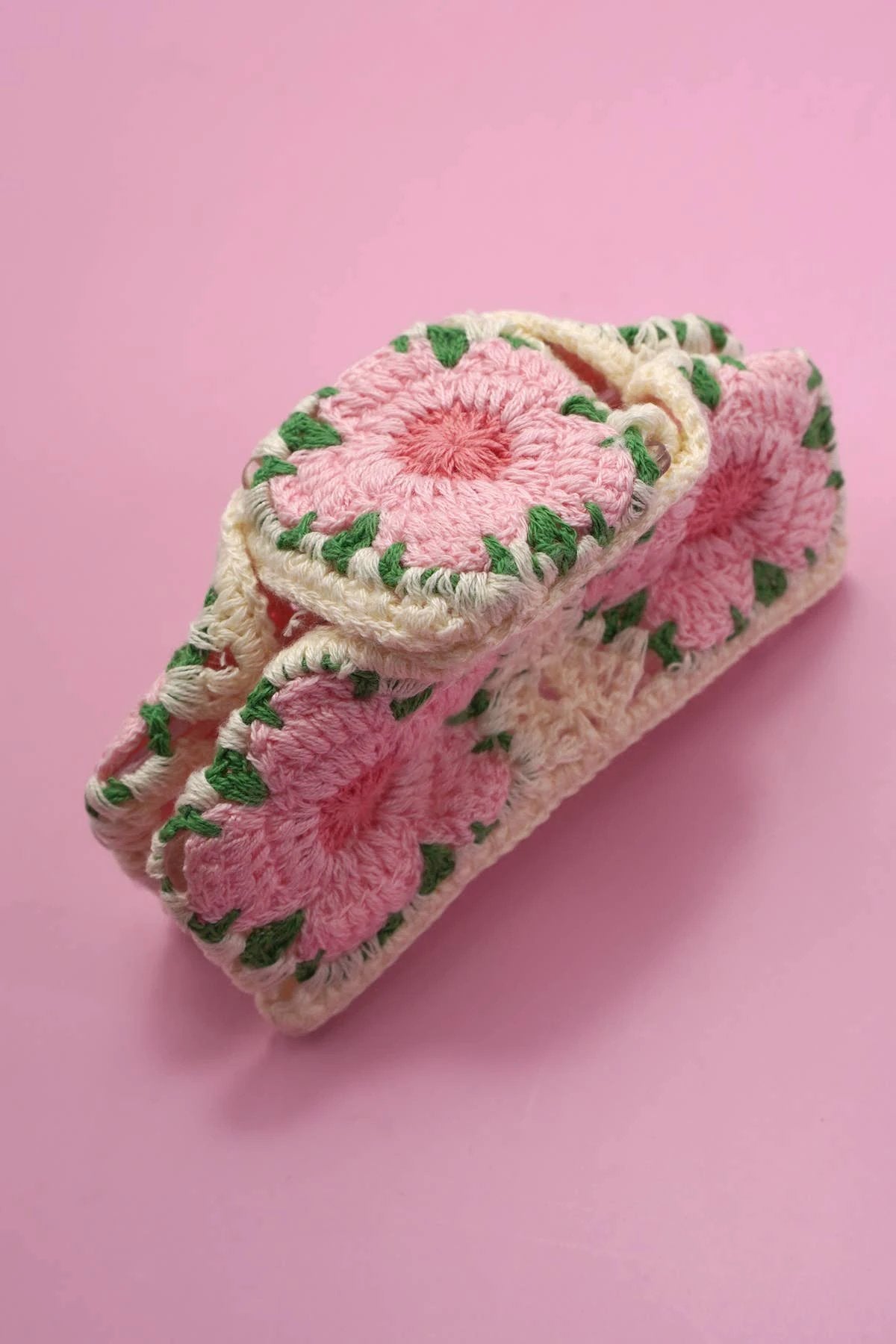 JOSSLYN by wall to wall - Crochet Floral Hair Claw Clip-Rose by JOSSLYN by wall to wall