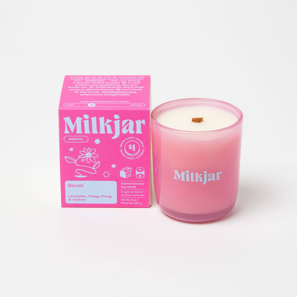Milk Jar Candle Co. - Bloom - Essential Oil Coconut Soy 8oz Candle