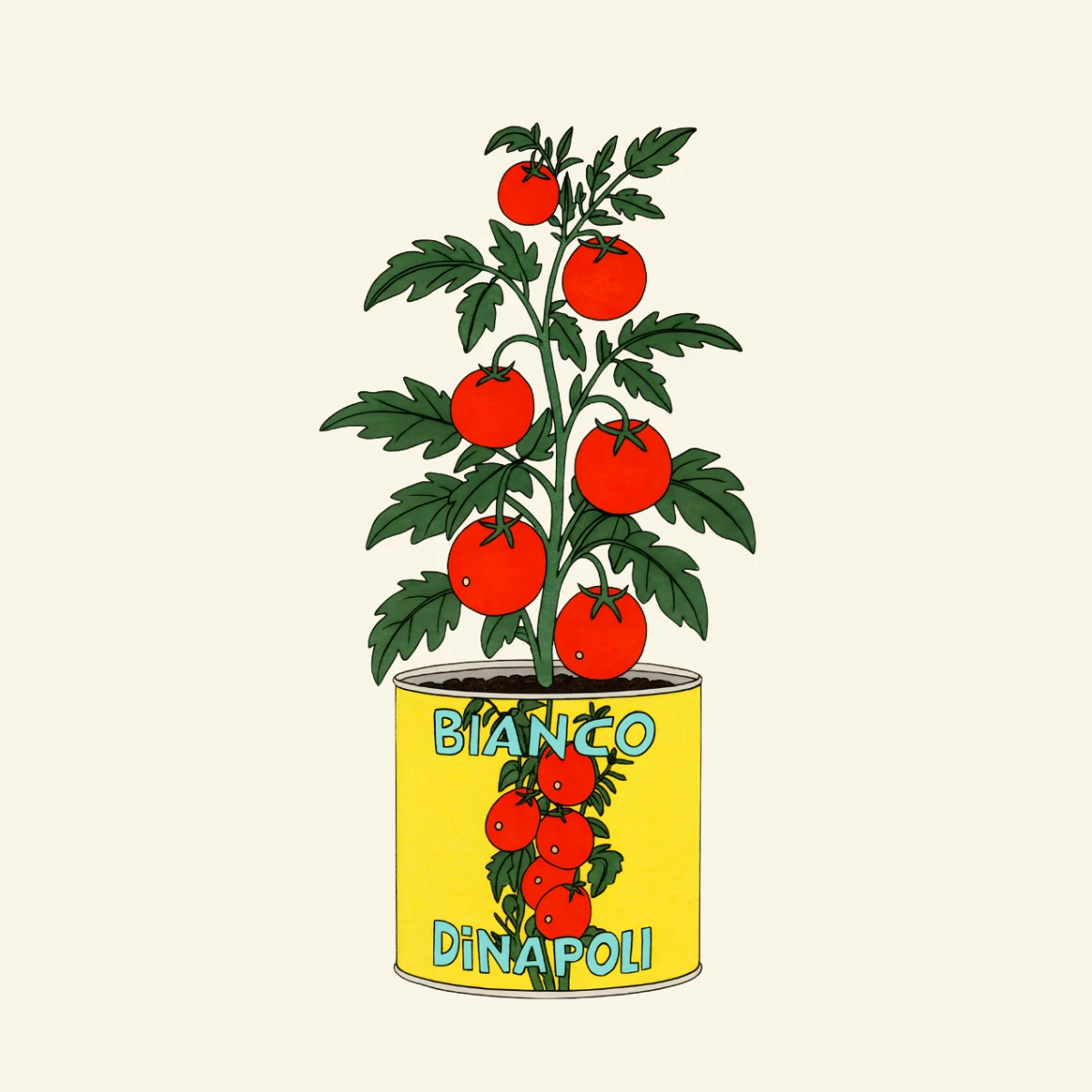 inviting affairs paperie - Bianco DiNapoli Tomato Plant Sticker – Foodie Illustration by inviting affairs paperie
