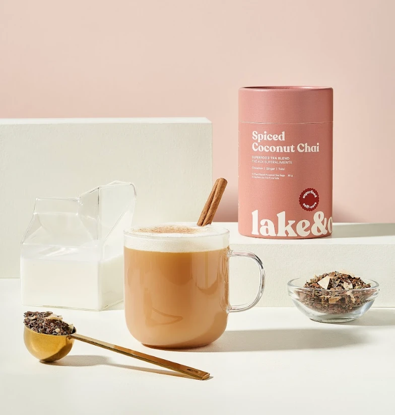 Lake & Oak Tea Co. - Spiced Coconut Chai - Superfood Tea Blend - Pyramid Tea Bags by Lake & Oak Tea Co.