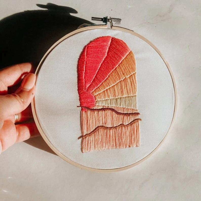 Sunday Mornings Shop LLC - Setting Sunset Embroidery Kit - Beginner Embroidery Kit by Sunday Mornings Shop LLC