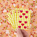 Elyse Breanne Design - Strawberry Patch x Green Gingham Deck of Cards by Elyse Breanne Design