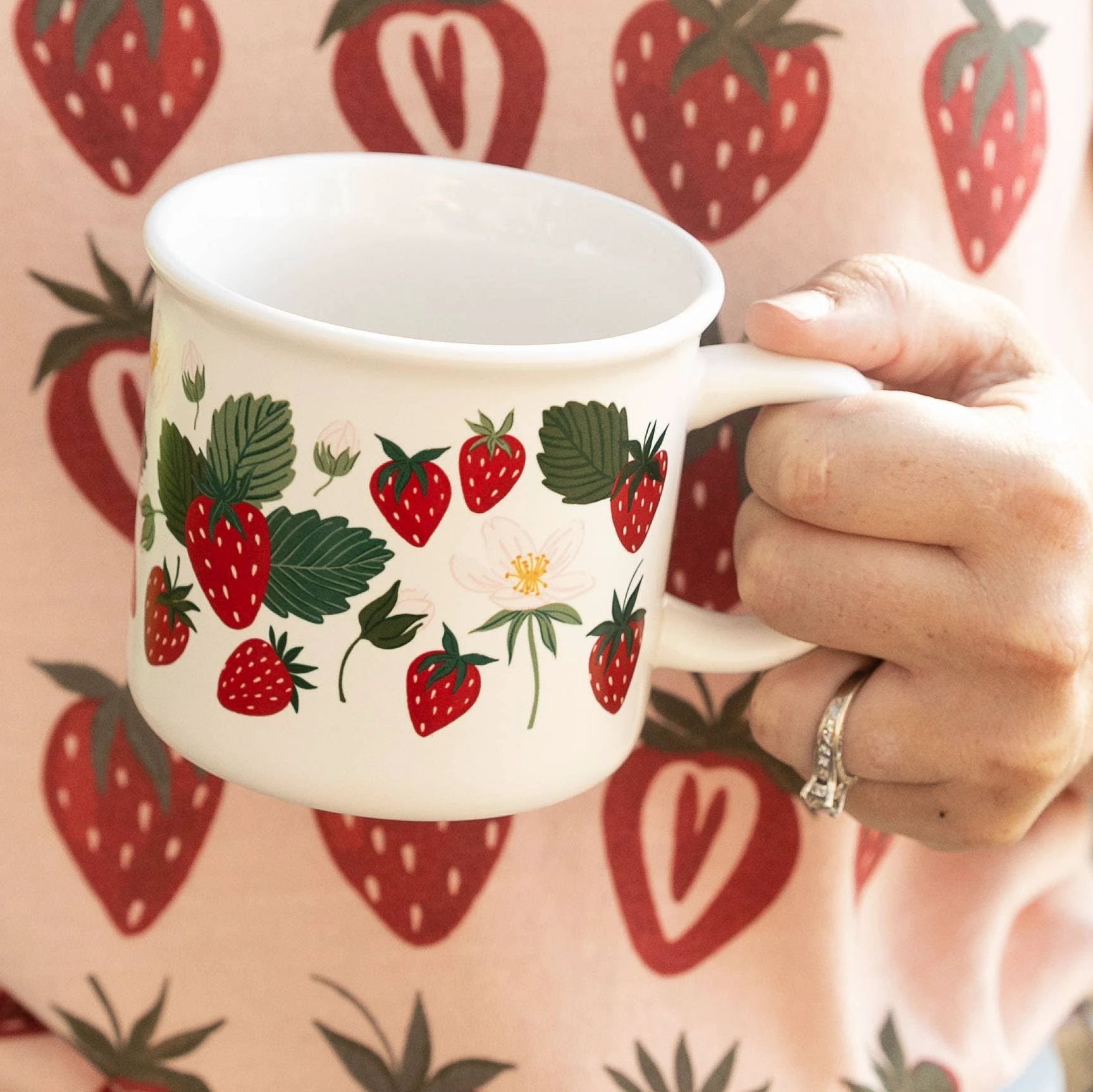 Paper Farm Press - Strawberry Patch Mug by Paper Farm Press