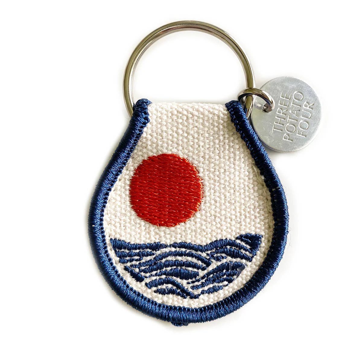 Three Potato Four - Patch Keychain - Sun & Waves by Three Potato Four