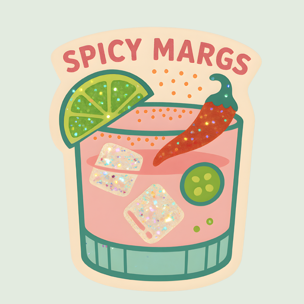 Spicy Margs cute margarita vinyl sticker