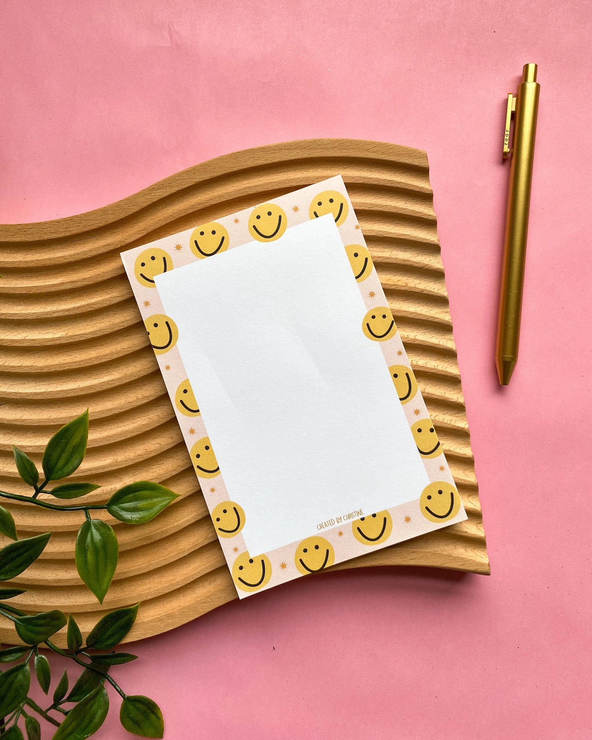 Created By Christine - Smiley Face Notepad 4x6" by Created By Christine