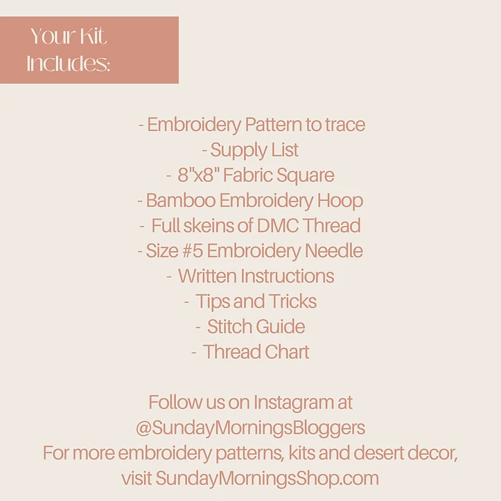 Sunday Mornings Shop LLC - Intermediate Embroidery Kit | Slice of Love by Sunday Mornings Shop LLC