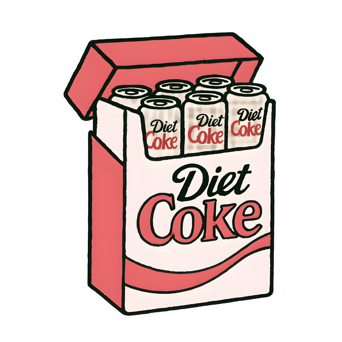 inviting affairs paperie - Diet Coke Fridge Pack Sticker by inviting affairs paperie