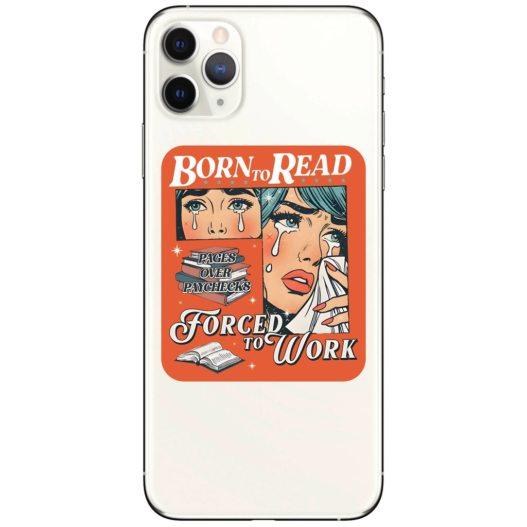 Juju and Moxie - Born to Read High Quality Vinyl Sticker by Juju and Moxie